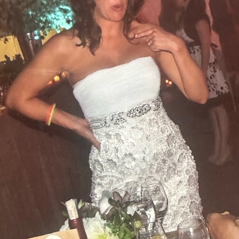 Formal white lace cocktail dress, Size 6, Sue Wong Nocturne - Picture 10 of 10